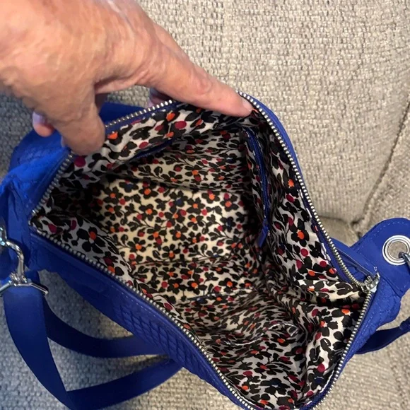 Vera Bradley Royal Blue Quilted Shoulder Bag - Picture 3 of 7